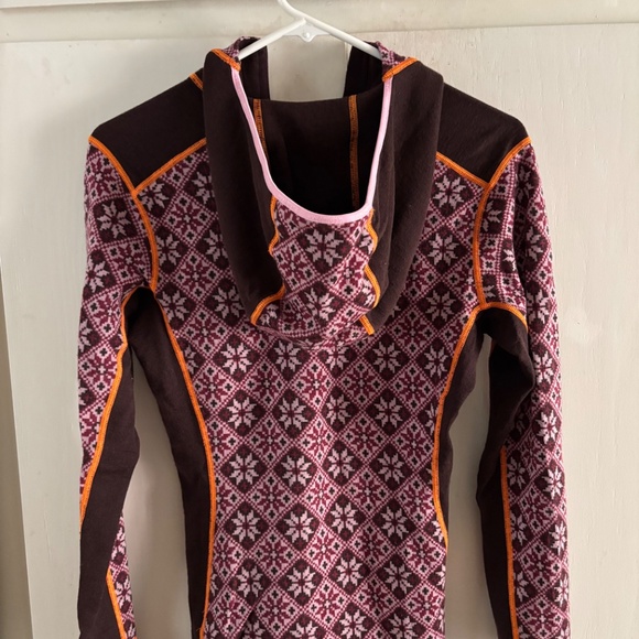 KARI TRAA  Baselayer pants and matching 1/4 zip Hoodie in M (Merino Wool) - Picture 3 of 6